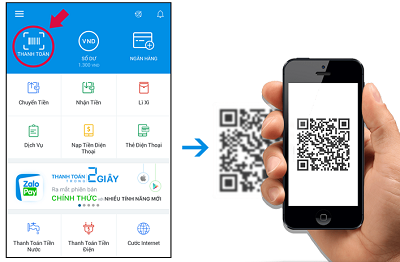 Dùng ứng dụng ZaloPay trên điện thoại để quét mã QRcode này để thanh toán!